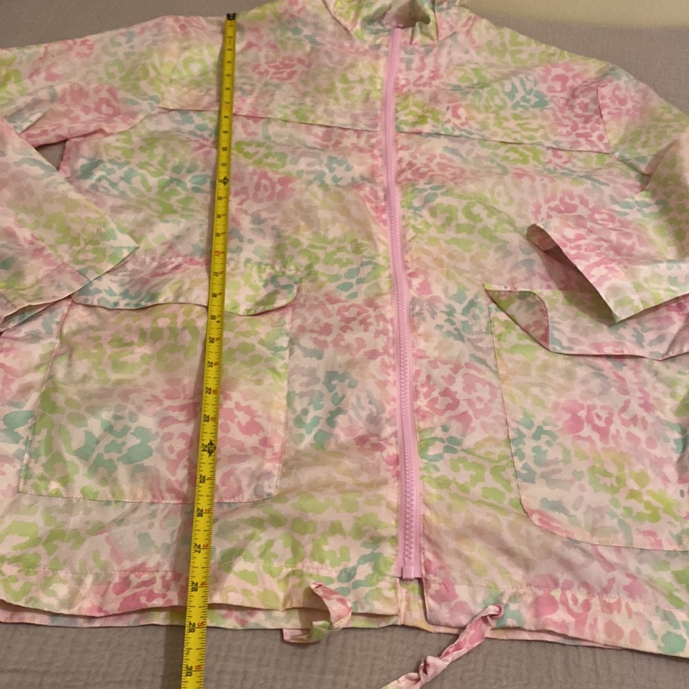ASOS Pink and Green Animal Print Utility Jacket. Size 4 - Picture 6 of 9